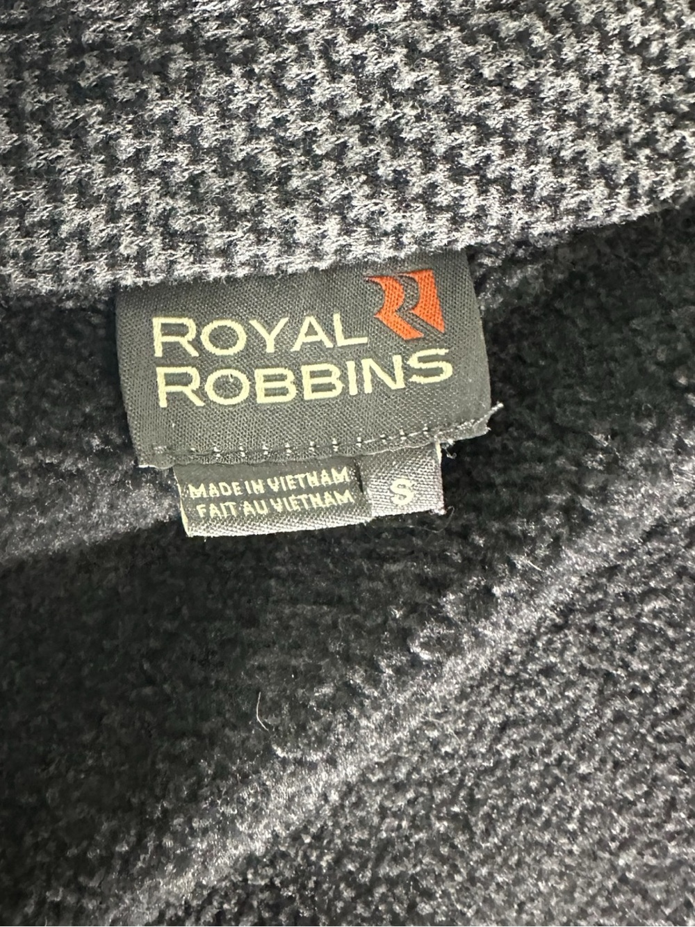 Royal Robbins Gray Tweed Fleeced Button Front Vest High Collar Small - Picture 9 of 10